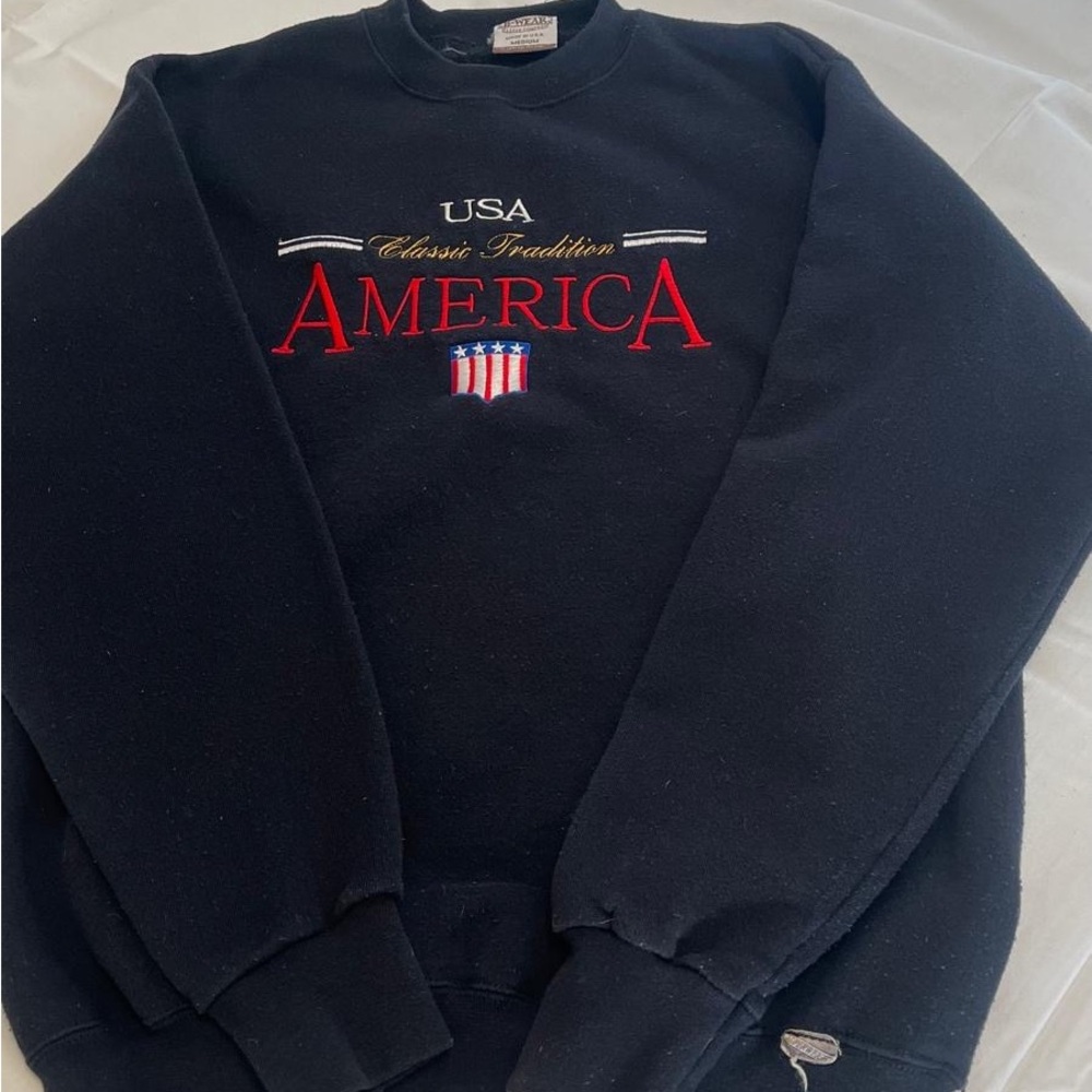 Vintage USA America Embroidered Sweatshirt
